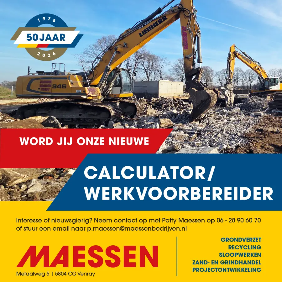 Calculator / Werkvoorbereider Grond- en Sloopwerk